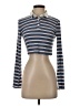 Romwe 100% Polyester Blue Long Sleeve Top Size 4 - photo 1