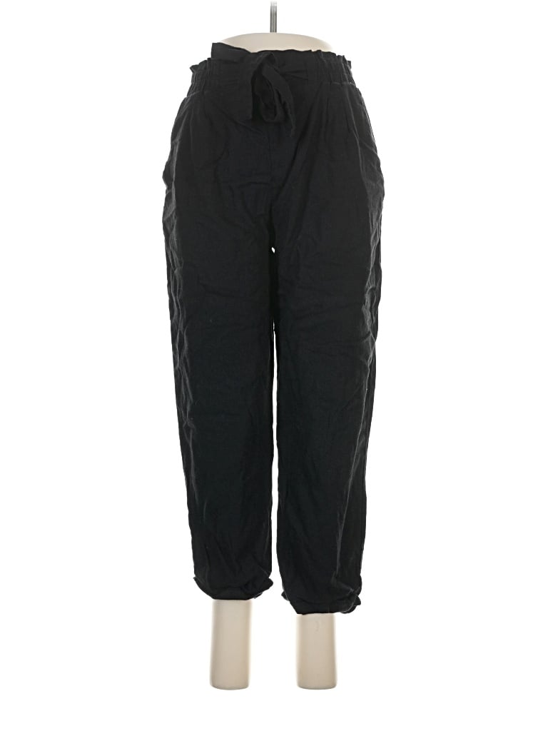 Pre-owned Ambiance Apparel Linen Pants In Black