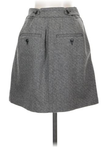 Madewell Button-Front Mini Skirt in Yarn-Dyed Geo (view 2)