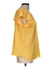 Mango 100% Polyester Yellow Short Sleeve Blouse Size L - photo 4