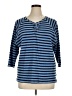 Chaps Blue 3/4 Sleeve Top Size XL - photo 1