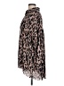 Umgee 100% Rayon Animal Print Brown Long Sleeve Blouse Size L - photo 5