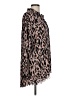Umgee 100% Rayon Animal Print Brown Long Sleeve Blouse Size L - photo 4