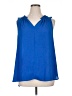 Vince Camuto 100% Polyester Blue Sleeveless Blouse Size XL - photo 1