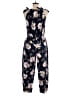 Rebecca Taylor Floral Black Blue Jumpsuit Size M - photo 2