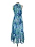 Sam Edelman 100% Polyester Print Blue Casual Dress Size 8 - photo 2