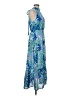 Sam Edelman 100% Polyester Print Blue Casual Dress Size 8 - photo 4