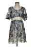 Assorted Brands 100% Polyester Paisley Blue Cocktail Dress Size S - photo 1