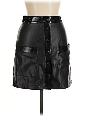 STAUD Faux Leather Skirt (view 1)