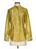 J.Crew Metallic Gold Long Sleeve Blouse Size 2 - photo 1