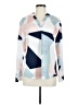 Ecowish Color Block Blue Long Sleeve Blouse Size M - photo 1