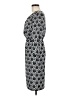 Downeast 100% Polyester Print Gray Casual Dress Size M (estimated) - photo 5
