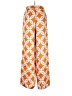 Zara 100% Polyester Print Orange Casual Pants Size S - photo 2