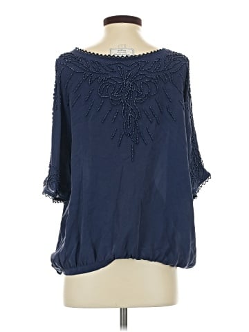 Beyond Vintage 3/4 Sleeve Silk Top (view 2)