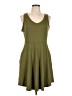 Unbranded Solid Green Casual Dress Size L - photo 1