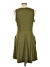 Unbranded Solid Green Casual Dress Size L - photo 2