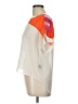 Ultra Flirt Orange Ivory Short Sleeve Blouse Size L - photo 5