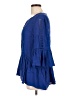 Halogen 100% Polyester Blue 3/4 Sleeve Blouse Size L - photo 5