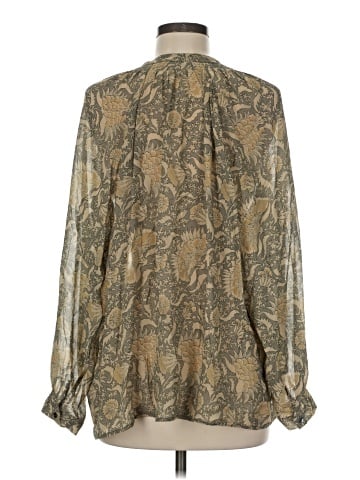 Vince. Long Sleeve Silk Top (view 2)