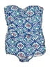Shore Shapes Paisley Blue Swimsuit Bottoms Size 8 - photo 1