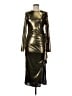 Boohoo Metallic Gold Cocktail Dress Size 8 - photo 1