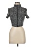 Topshop Silver Short Sleeve Turtleneck Size 8 - photo 1