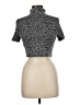 Topshop Silver Short Sleeve Turtleneck Size 8 - photo 2