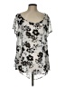 Torrid 100% Polyester Silver Short Sleeve Blouse Size Lg Plus (0) - photo 1