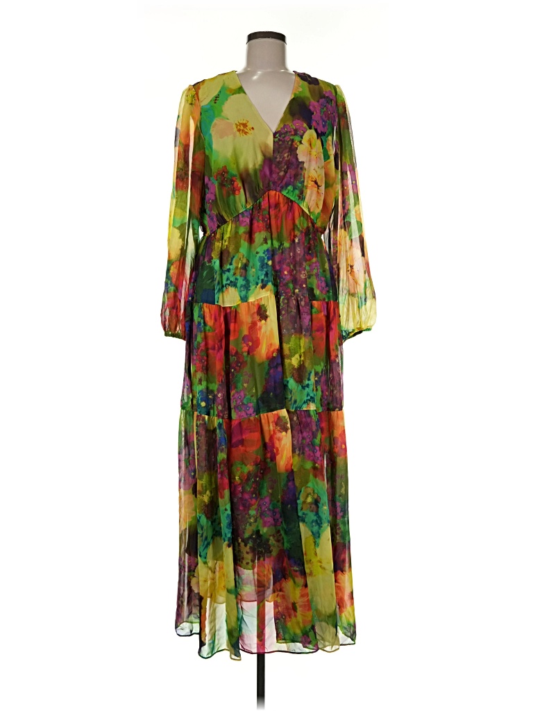 Pre-owned Signature By Robbie Bee Casual Dress In Green