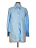 Zara Color Block Blue Long Sleeve Button-Down Shirt Size M - photo 1