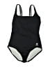 TYR Solid Black One Piece Swimsuit Size 8 - photo 1