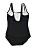 TYR Solid Black One Piece Swimsuit Size 8 - photo 2