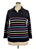 Lane Bryant Stripes Black Blue Pullover Sweater Size 18 - 20 Plus - photo 1