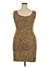 Xhilaration Animal Print Tan Cocktail Dress Size XXL - photo 2