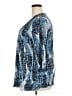 Essentials 100% Polyester Blue 3/4 Sleeve Blouse Size 2X - photo 5