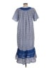 Anthony Richards Checkered-gingham Blue Casual Dress Size L - photo 2