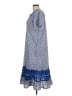 Anthony Richards Checkered-gingham Blue Casual Dress Size L - photo 5