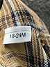 Unbranded 100% Cotton Plaid Tan Dress Size 18-24 mo - photo 3