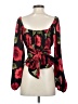 Pie in the sky 100% Polyester Red 3/4 Sleeve Blouse Size M - photo 2