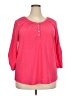 NY Collection Pink 3/4 Sleeve Blouse Size 2X - photo 1