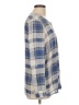 Joie Plaid Blue Long Sleeve Blouse Size L - photo 4