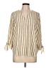 MICHAEL Michael Kors Gold 3/4 Sleeve Blouse Size L - photo 1