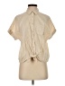 Levitate Tan Short Sleeve Blouse Size S - photo 1