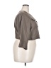 Torrid Gray 3/4 Sleeve Button-Down Shirt Size 2X Plus (2) - photo 4