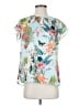 rsvp by TALBOTS 100% Polyester Tropical Teal Short Sleeve Blouse Size S - photo 1