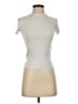 Zara 100% Cotton Solid White Ivory Short Sleeve Turtleneck Size XS - photo 1