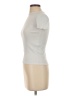 Zara 100% Cotton Solid White Ivory Short Sleeve Turtleneck Size XS - photo 5