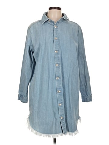 PrettyLittleThing Long Sleeve Button-Down Shirt (view 1)