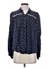 Free People Polka Dots Blue Long Sleeve Blouse Size XS - photo 1