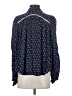 Free People Polka Dots Blue Long Sleeve Blouse Size XS - photo 2